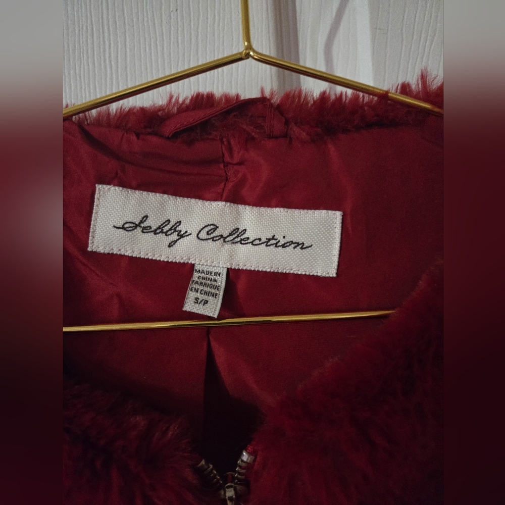 Red Teddy Jacket Size Small - Picture 3 of 4
